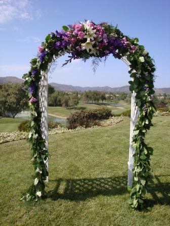 purple wedding arch